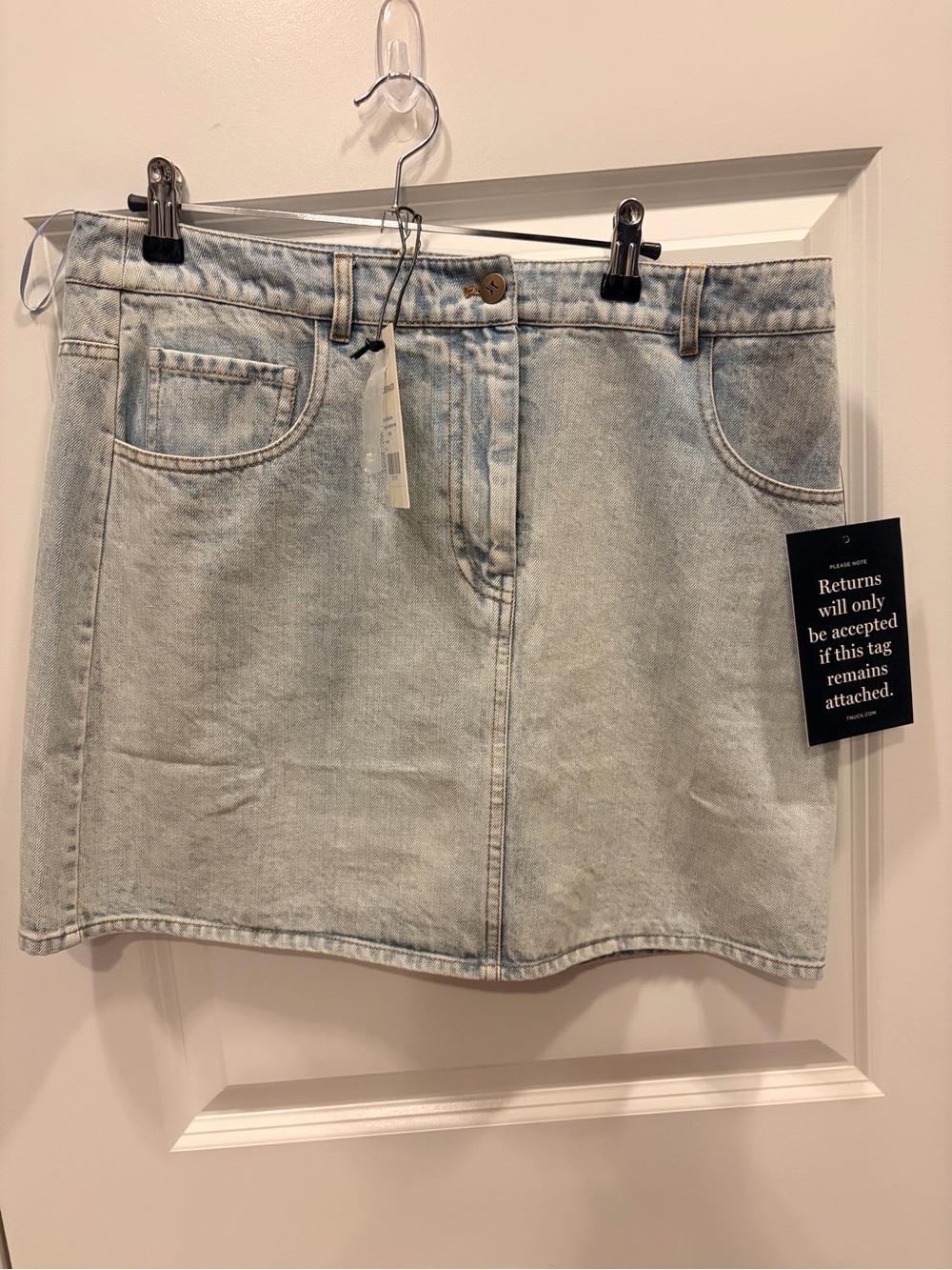 Tuckernuck Light Blue Denim Mini Skirt